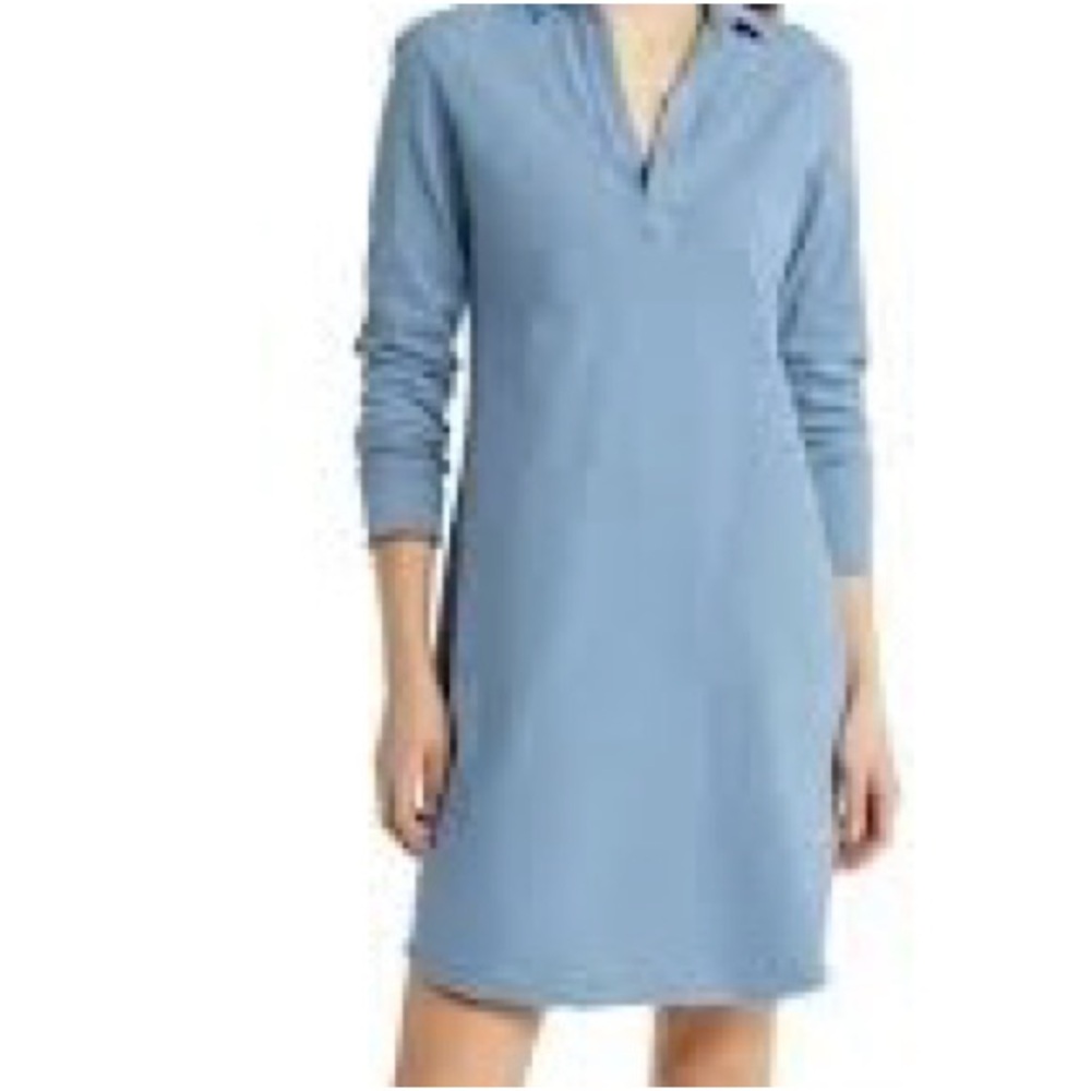 Frank & Eileen Cotton Hydrangea Nicole Popover Henley Jersey Dress. Size Medium.